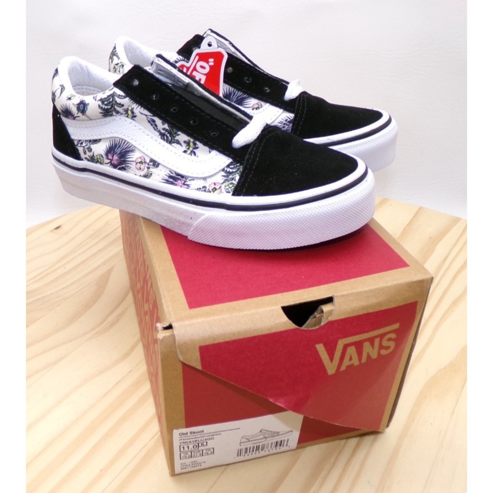 Vans Old Skool Paradise Floral Shoes Kids Multicolor Size 11 Lace up Low Top NEW